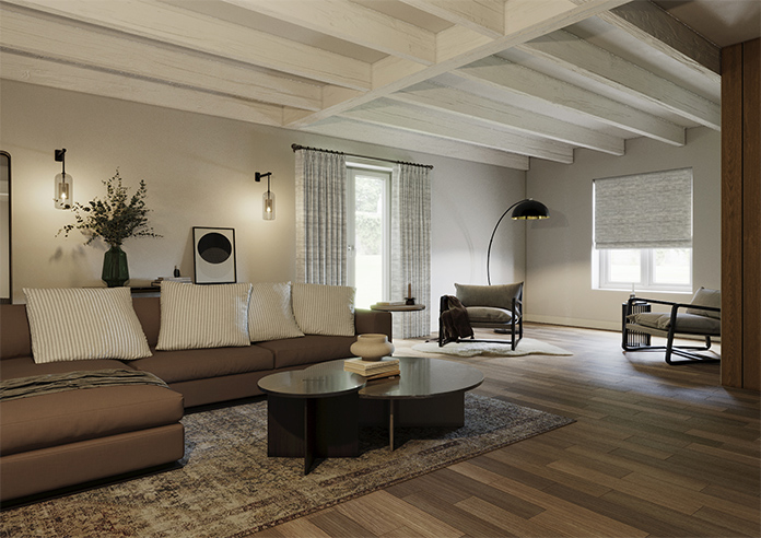 Laura Ashley Whinfell, Dove - Twist&Fit Roman Blind - Image 7